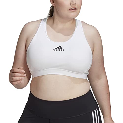 adidas Women's Medium Suppor Racer Back Don't Rest Alphaskin Padded Bra W/ Removable Pads