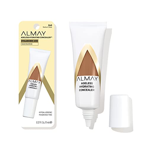 Anti-Aging Concealer by Almay, Face Makeup with Hyaluronic Acid, Niacinamide, Vitamin C & E, Hypoallergenic-Fragrance Free