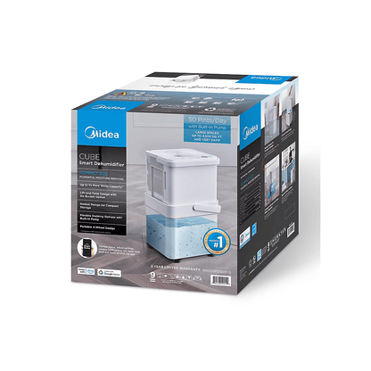 Midea 50-Pint Cube Smart Dehumidifier with Pump