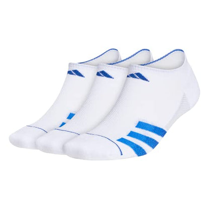 adidas Men's Superlite Stripe 3 No Show Socks (3-Pair)