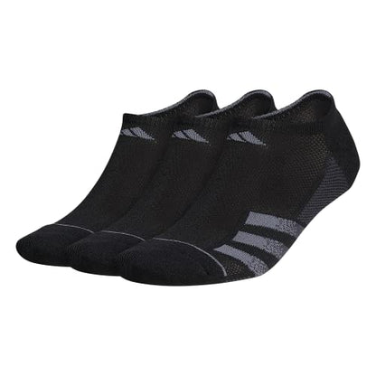 adidas Men's Superlite Stripe 3 No Show Socks (3-Pair)