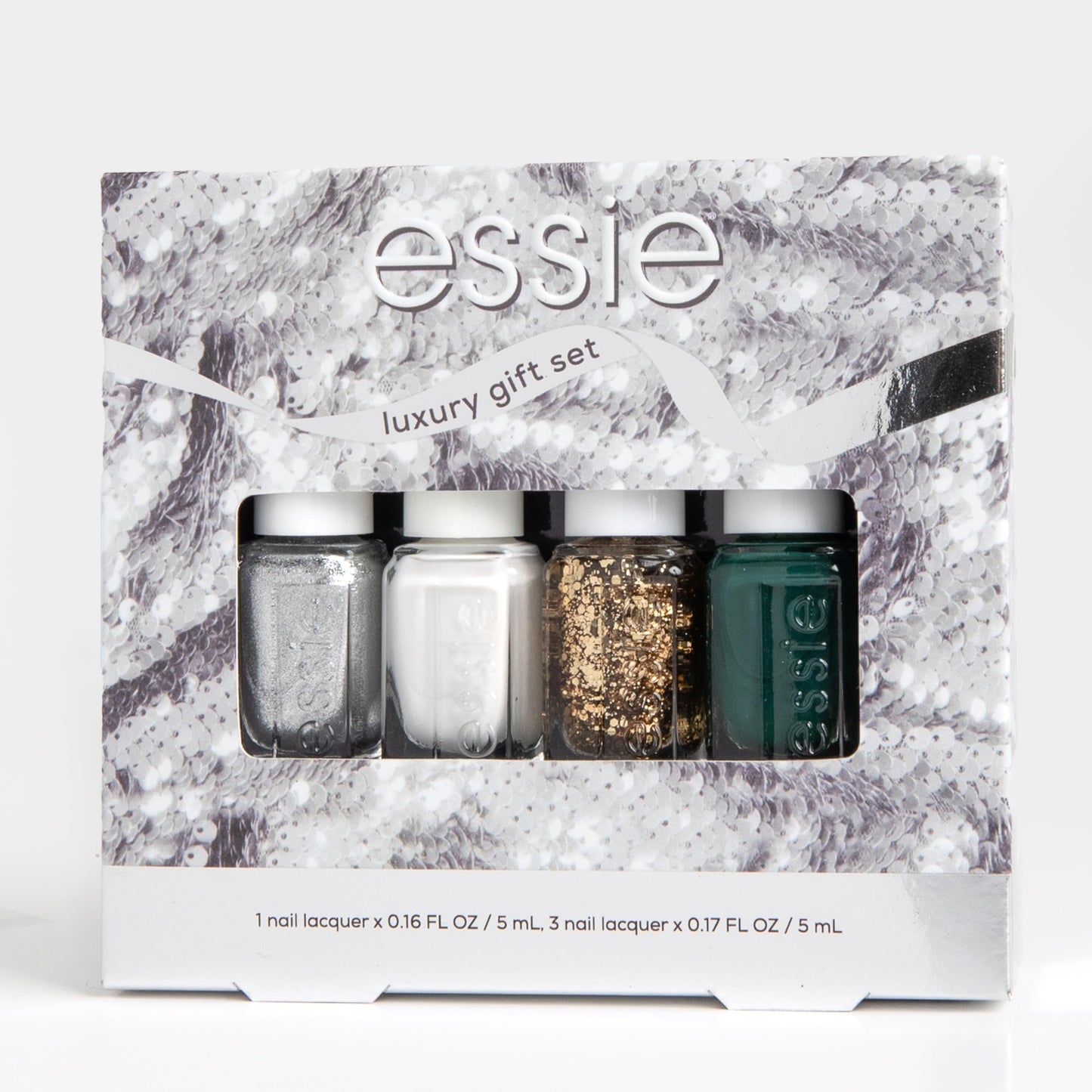 essie Nail Polish, 8-Free Vegan, 4 Piece Holiday Nail Polish Set, 1 Kit