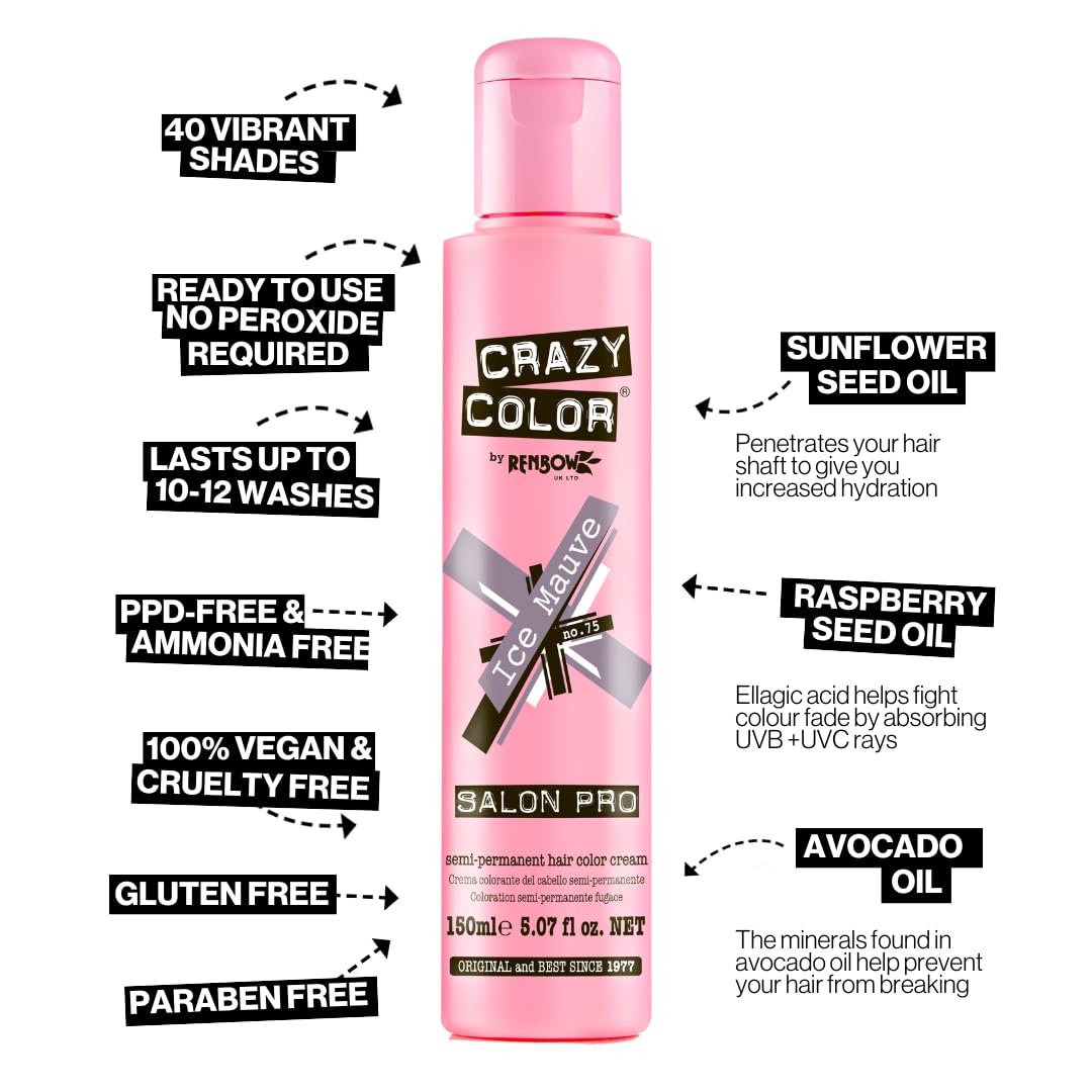 Crazy Color Peppermint Semi-Permanent Conditioning Hair Dye (150ml)