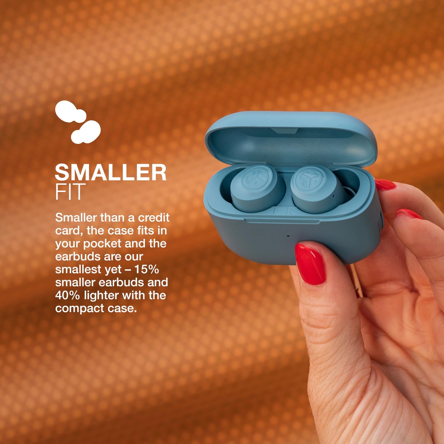 JLab Go Air Pop True Wireless Earbuds, in Ear Headphones, Bluetooth Earphones, Ear Buds with 32H Playtime, Bluetooth Earbuds with Microphone, USB Charging Case, Dual Connect, EQ3 Sound