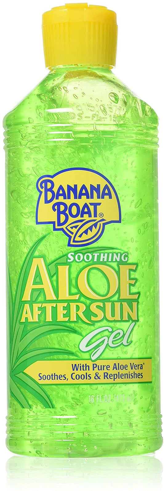 Banana Boat Aloe Aftersun Gel Soothes Dry Sunburned Skin: Size 16 Oz (Pack of 3)