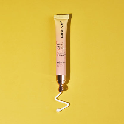 The Crème Shop Klean Beauty Awake Eye Crème, Vitamin C, Hyaluronic Acid & Caffeine, Dark Circles Under Eye Treatment (0.67 fl oz)