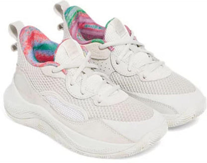 Under Armour - Unisex-Child Ps Curry 3Z 24 SDE Shoes, Color White Clay (114), Size: 2 M US Little Kid