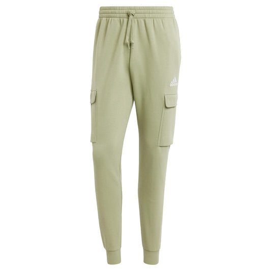 adidas Mens Essentials Fleece Drawstring Cargo Pants Casual - Green