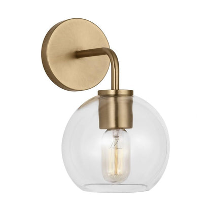 Sea Gull Lighting -Orley-1 Light Bath Vanity in Transitional Style-11.38 Inch Tall and 6.25 Inch Wide-Satin Brass Finish