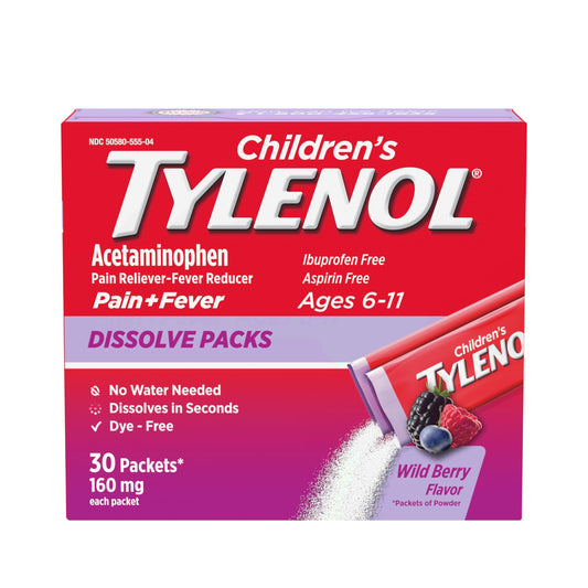 Tylenol Children's Dissolve Packs, Wild Berry