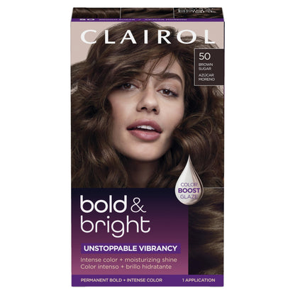 Clairol Bold & Bright Permanent Hair Dye, Vibrant, Moisturizing Hair Color with Color Boost Glaze