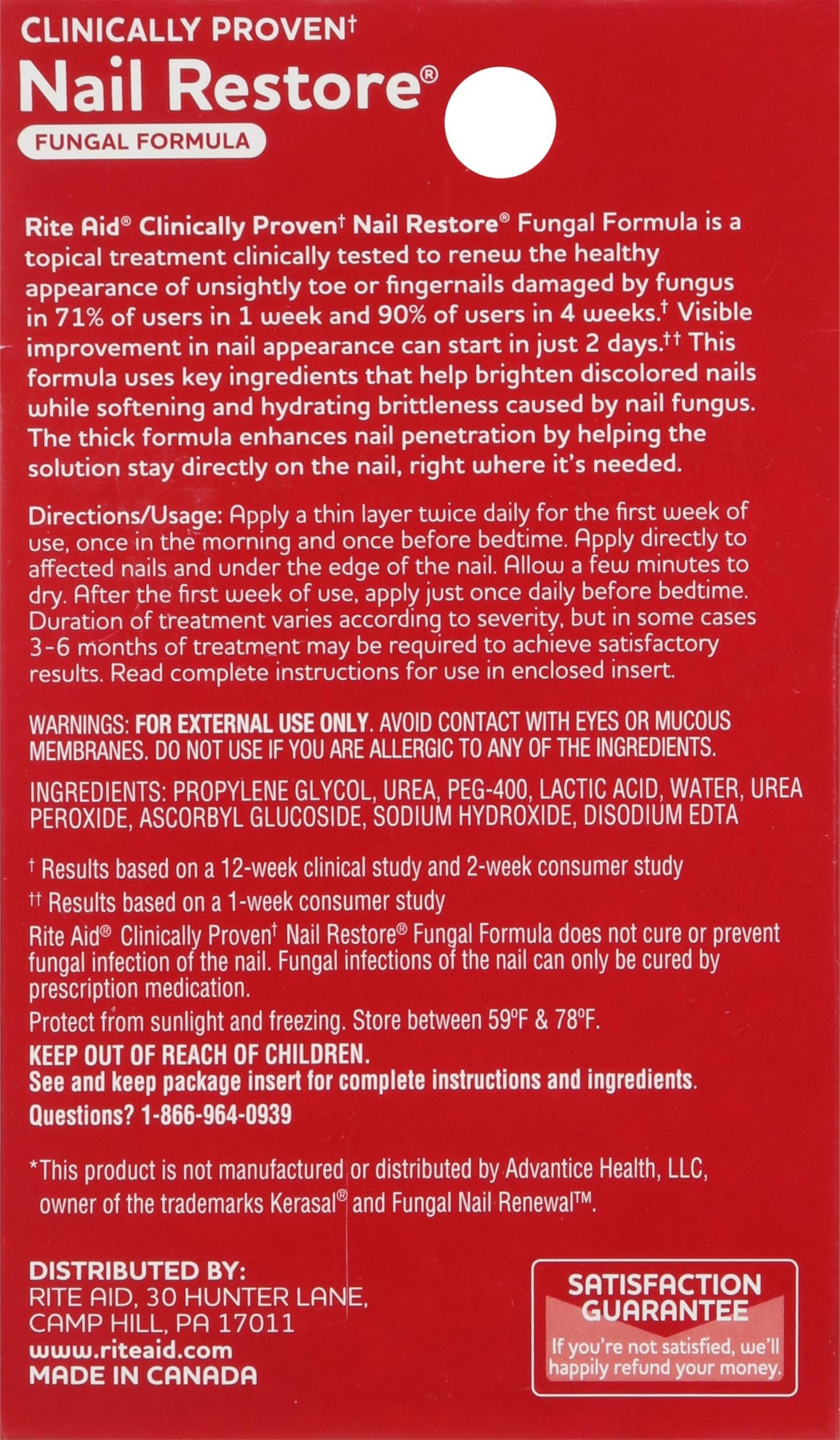 Rite Aid Nail Restore, Fungal Formula - 0.34 Fl Oz, For Healthier Nails