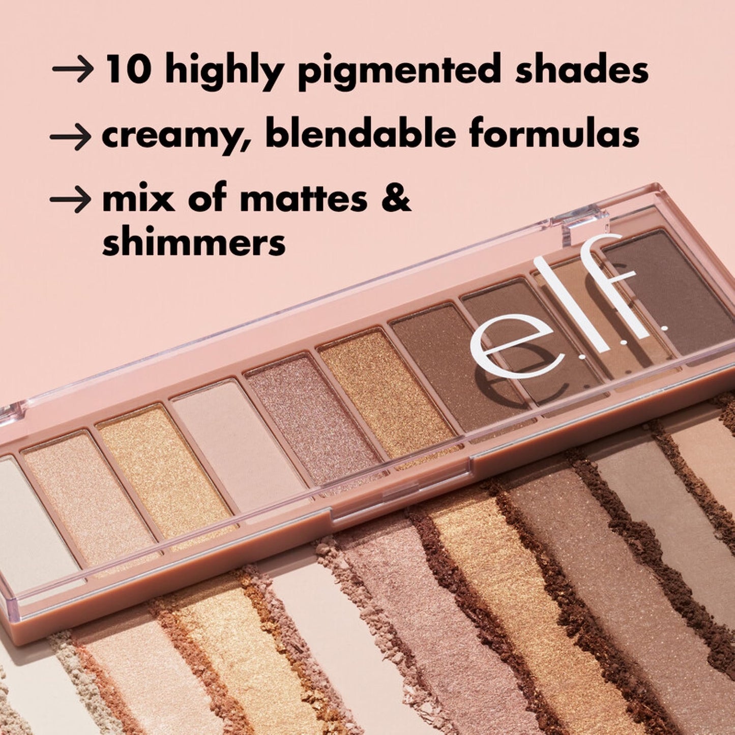 ELF perfect 10 eyeshadow palette powder matte eyeshadow Cruelty free