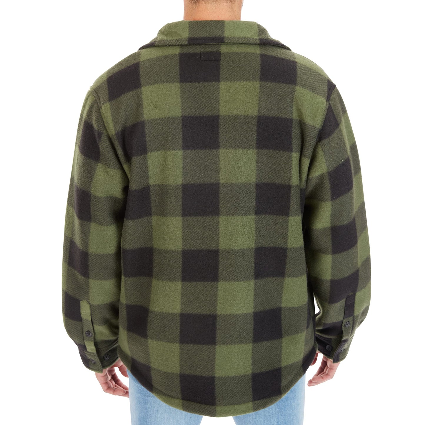 Smith's Workwear Men's Sherpa-Lined Plaid Fleece Shirt Jacket