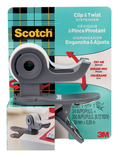 Scotch® Clip & Twist Desktop Tape Dispenser