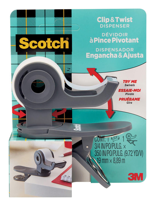 Scotch® Clip & Twist Desktop Tape Dispenser