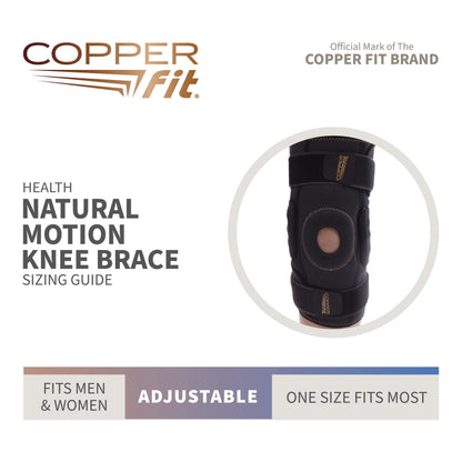 Copper Fit Health Natural Motion Knee Brace, Adjustable RTC12