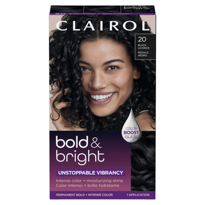 Clairol Bold & Bright Permanent Hair Dye, Vibrant, Moisturizing Hair Color with Color Boost Glaze