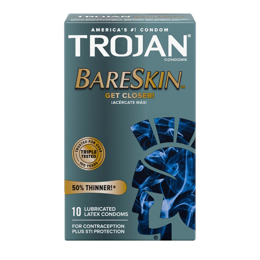 Trojan Bareskin Premium Thin Lubricated Condoms - 10 Count