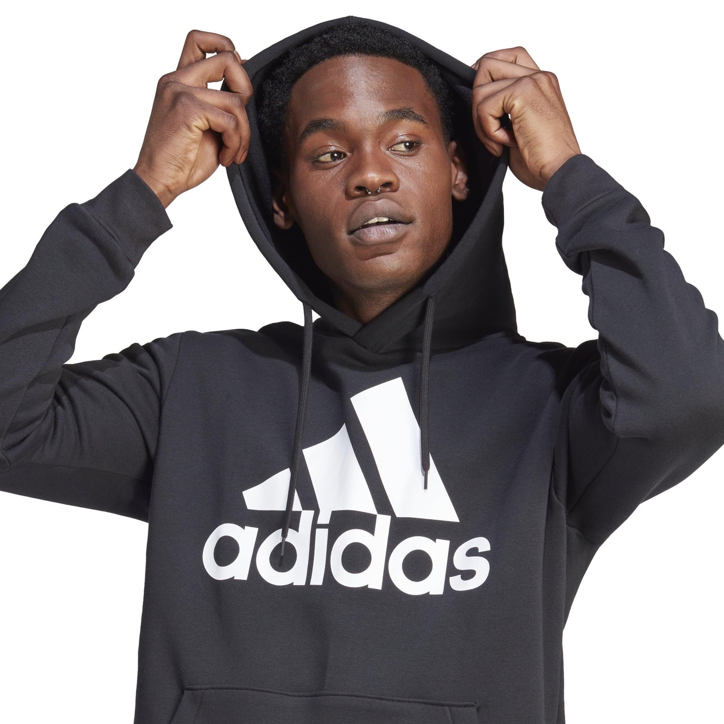 Adidas Essentials Mens Big Logo Hoodie LT