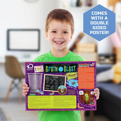 Discovery #MINDBLOWN DIY Terrarium Grow Kit, Fast-Growing Indoor Mini Garden, Create A Living Ecosystem, Includes Sand, Seeds, Potting Mix, Stones and More