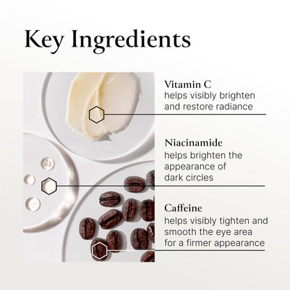 Bliss Rest Assured ™ Eye Cream with Vitamin C & Caffeine - 0.5 Fl Oz - Dark Circle Reducing & Depuffing Eye Cream - Clean - Vegan & Cruelty-Free