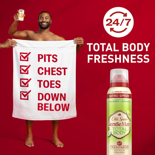 Old Spice Total Body Deodorant Men, Vanilla + Shea, Aluminum Free Deodorant Spray for 24/7 Freshness // Dermatologist Tested Whole Body Deodorant, 3.5 oz