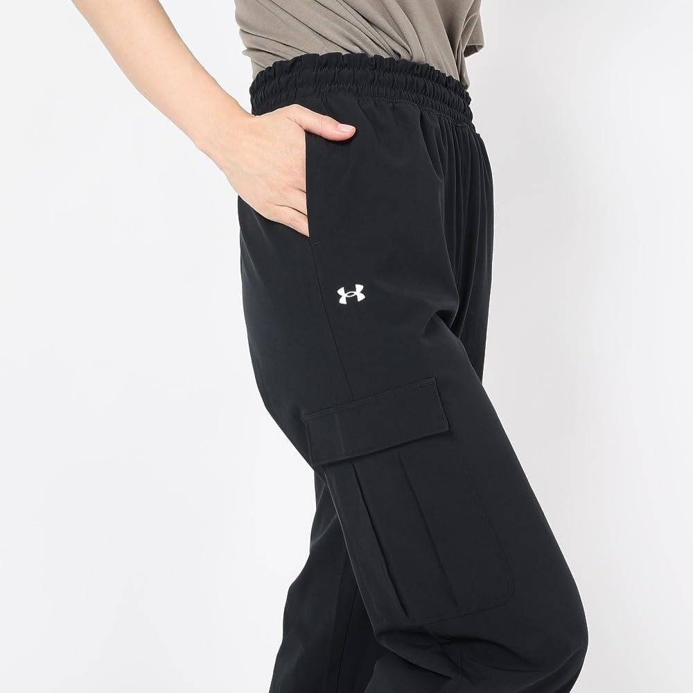 Under Armour Women's Armoursport Woven Cargo Pants, (001) Black / / White, Small