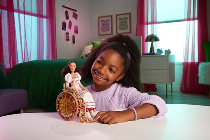 Mattel Universal Wicked Nessarose Fashion Doll & Accessories, Including Wheelchair, with Brown Curly Hair, Poseable & Removable Ballroom Look