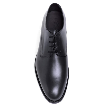 Anthony Veer Truman Derby Oxford Dress Shoes for Men | Lace-Up | Goodyear Welt Construction | Cushioned Footbed & Recraftable Leather Sole with Stacked Heel | Full Grain Calfskin Leather Upper