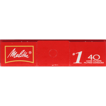 Melitta #1 Cone Coffee Filters, Natural Brown, 40 Count