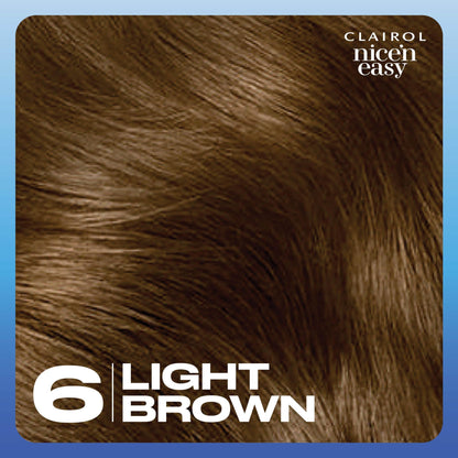 Clairol Nice'n Easy Permanent Hair Dye, Natural-Looking Brown Hair Color with 100% Gray Coverage