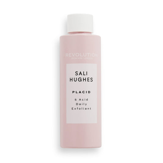 Revolution Skincare London X Sali Hughes, Placid 5-Acid Daily Exfoliant, Face Exfoliatior, 150 ml