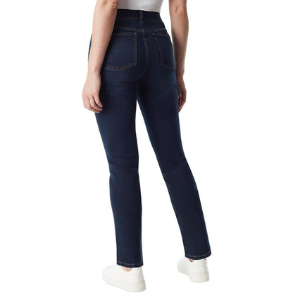 Gloria Vanderbilt Womens Stretch Denim Straight Leg Jeans Blue 12