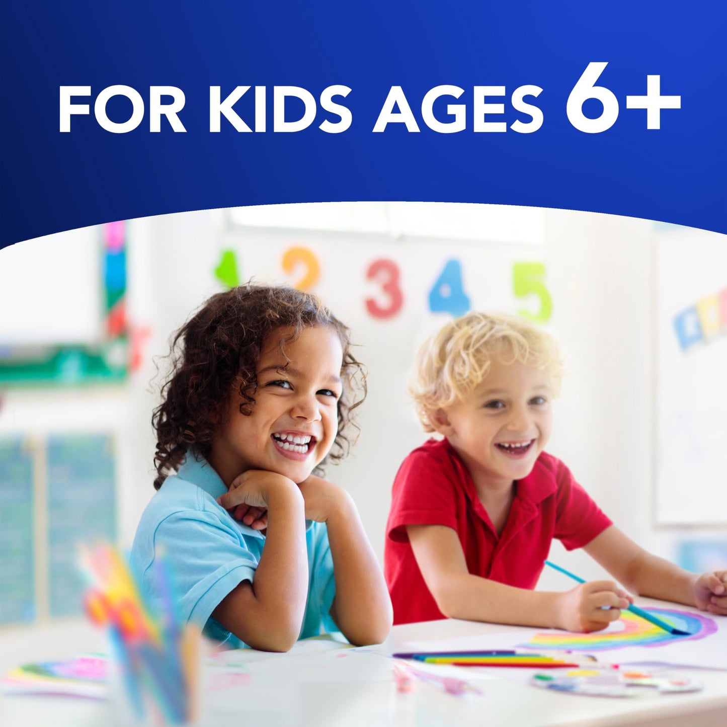 Vicks Kids DayQuil & NyQuil Cold & Cough Relief Liquid Co-Pack, Free of Artificial Dyes & Sugar, Multi-Symptom Relief of Cough, Sneezing, Runny Nose, Mucus, and Chest Congestion, for Ages 6+, 2x6oz