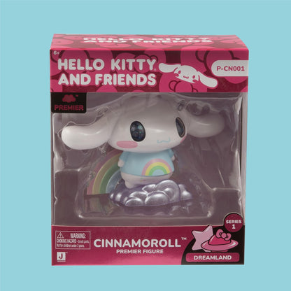 Hello Kitty Premier 4-Inch Figure – Cinnamoroll Edition, Collectible and Cinnamoroll Figurine, Detailed Design for Display or Collection