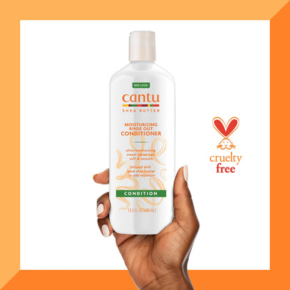 Cantu Moisturizing Rinse Out Conditioner with Shea Butter, 13.5 fl oz