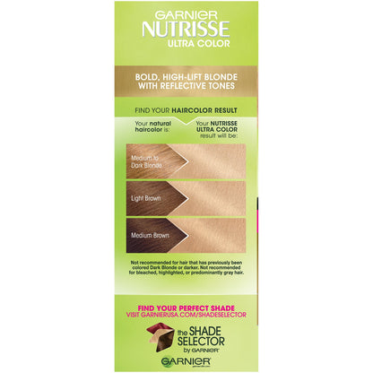 Garnier Nutrisse Ultra Color Nourishing Hair Color Creme, LB2 Ultra Light Natural Blonde (Packaging May Vary)