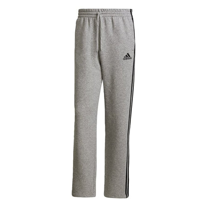 adidas Mens Essentials Fleece Open Hem 3-Stripes Pants