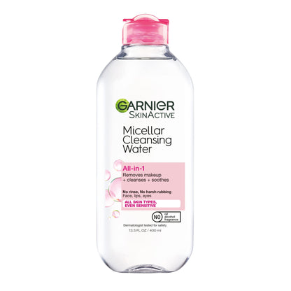 Garnier skin activeall skin typesliquidbottleface,eyes,lipscleanses,soothes,removes makeupcleanser
