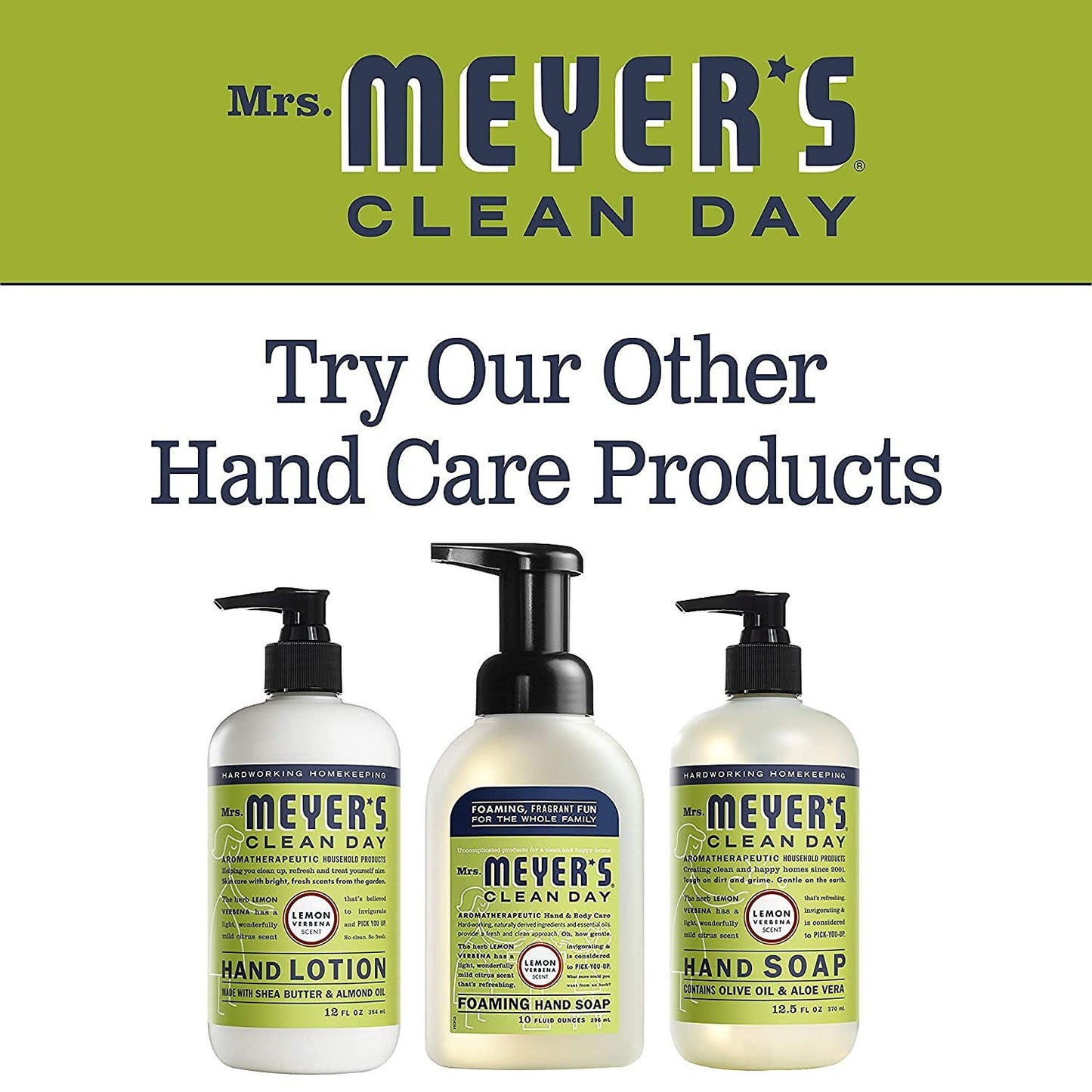 MRS. MEYER'S CLEAN DAY Liquid Hand Soap lemon verbena, 12.5 Fl Oz (Pack of 2)