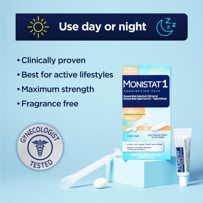 Monistat 1 Day Yeast Infection Treatment for Women