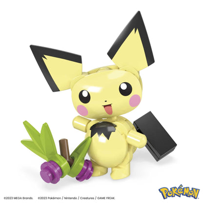 MEGA Pokémon Action Figure Building Toys Set, Pichu's Forest Forage with 84 Pieces, Motion and 1 Poseable and Buildable Character