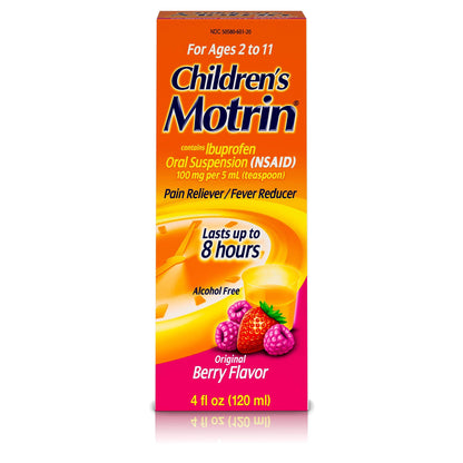 Motrin Children's Oral Suspension, Ibuprofen,Pain Relief, 4 Oz