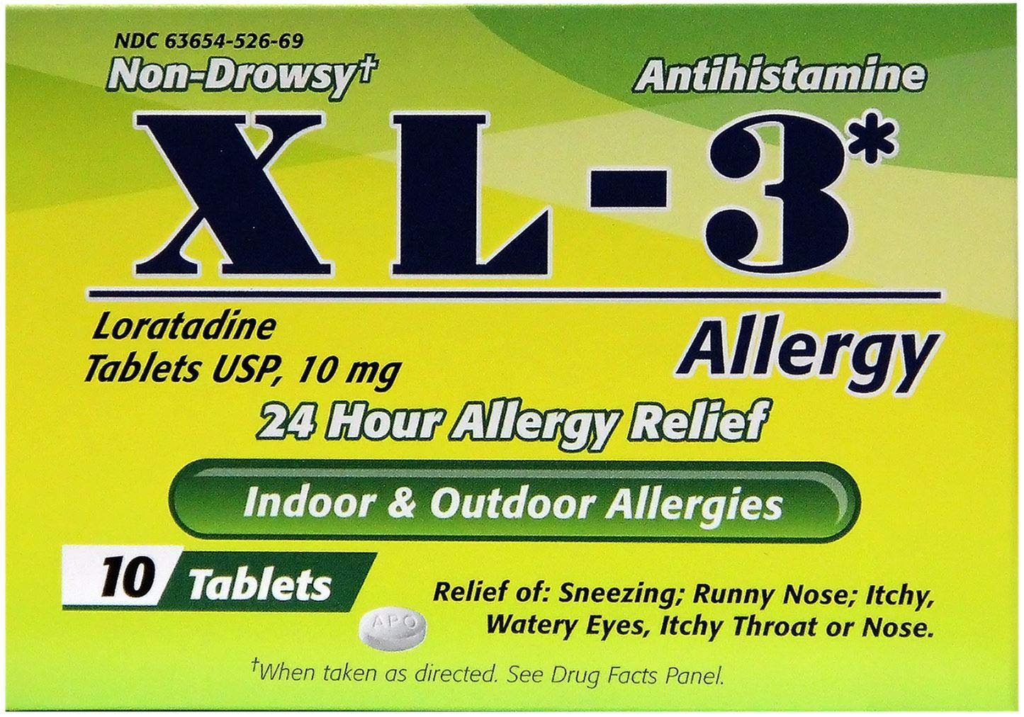 XL-3 Allergy Medicine | 24 Hour Relief from Seasonal Allergies, Non-Drowsy Allergy Medicine Relief from Sneezing, Runny Nose, or Itchy Eyes, Nose, and Throat; 10 Tablets