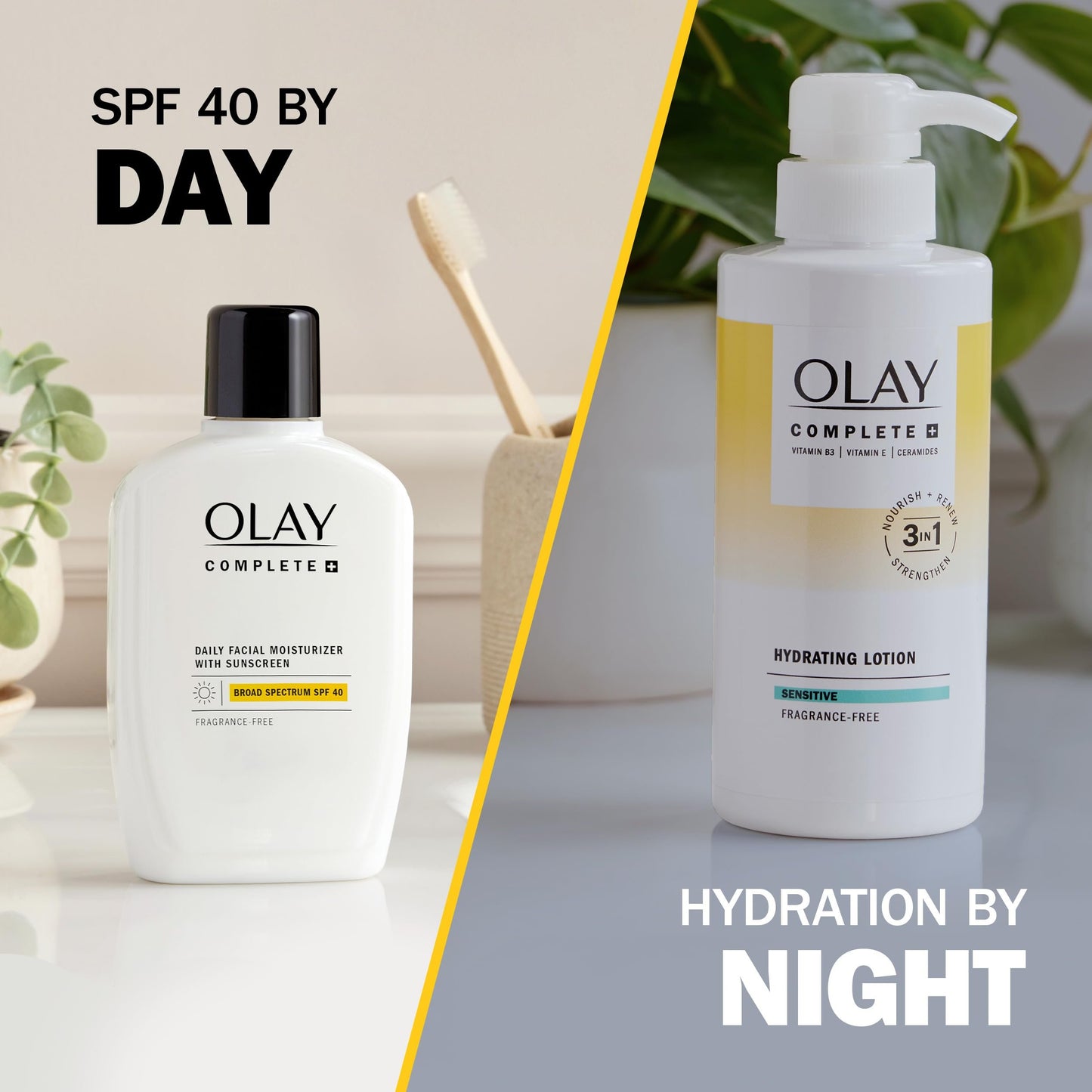 Olay Complete+ Hydrating Lotion Fragrance-Free, 10.1 FL OZ, 3-in-1 Nourishing Face Moisturizer for All Skin Types with Vitamin B3, Vitamin E, and Ceramides