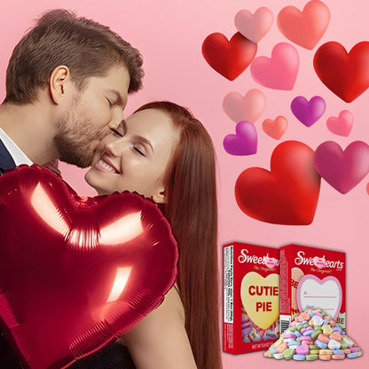 Valentine's Day Candy Conversation Hearts, Sweet Heart Conversation Hearts Candy, Individually Wrapped Addressable Boxes, Multi-Flavored Heart-Shaped Candies with Classic Sayings, .9 Oz Each, For Gifting, Classroom Exchange