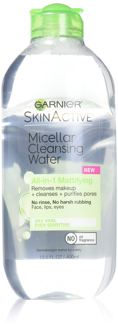 Garnier Micellar Cleansing Water 13.5 Ounce (For Oily Skin) (400ml) (2 Pack)