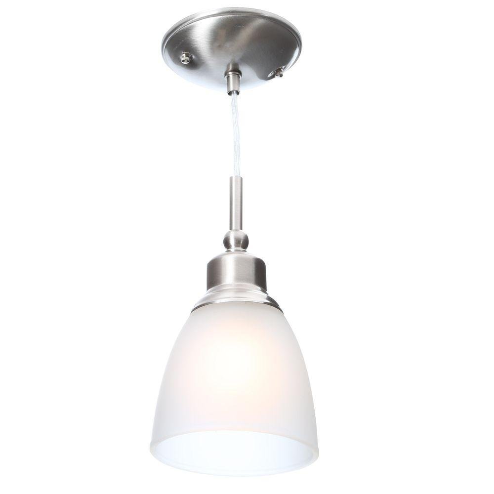 Commercial Electric 1-Light Brushed Nickel Mini-Pendant (3-Pack )