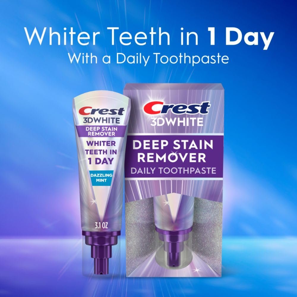 Crest 3DWhite Brilliance Deep Stain Remover Dazzling Mint Toothpaste - 3.1oz